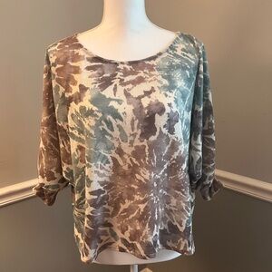 Gilli Tie Dye Short Sleeve Lounge Top Size Small – Oversized Fit